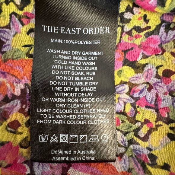 The East Order Freya Blouse Long Sleeve Floral Sheer Romantic Floral SZ XS - Picture 13 of 15